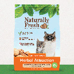 A bag Naturally Fresh Herbal Attraction Cat Litter.